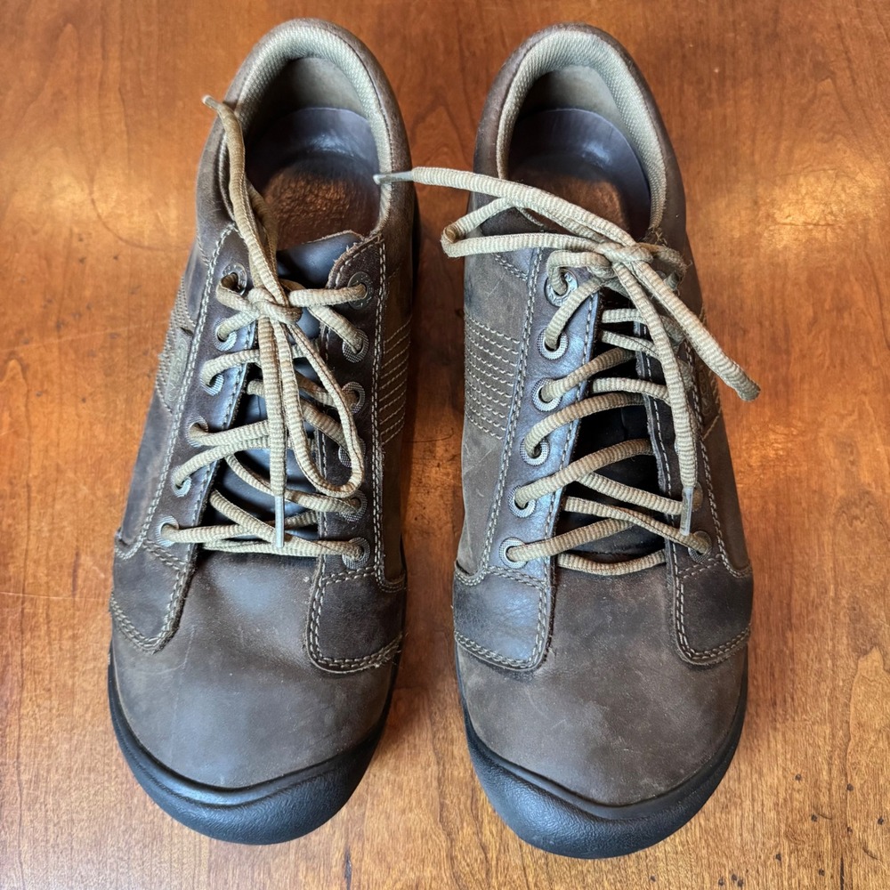 Keen Presidio Austin Oxford Shoes Men 10.5 Brown Leather Casual Hiking Sneakers - Picture 4 of 11